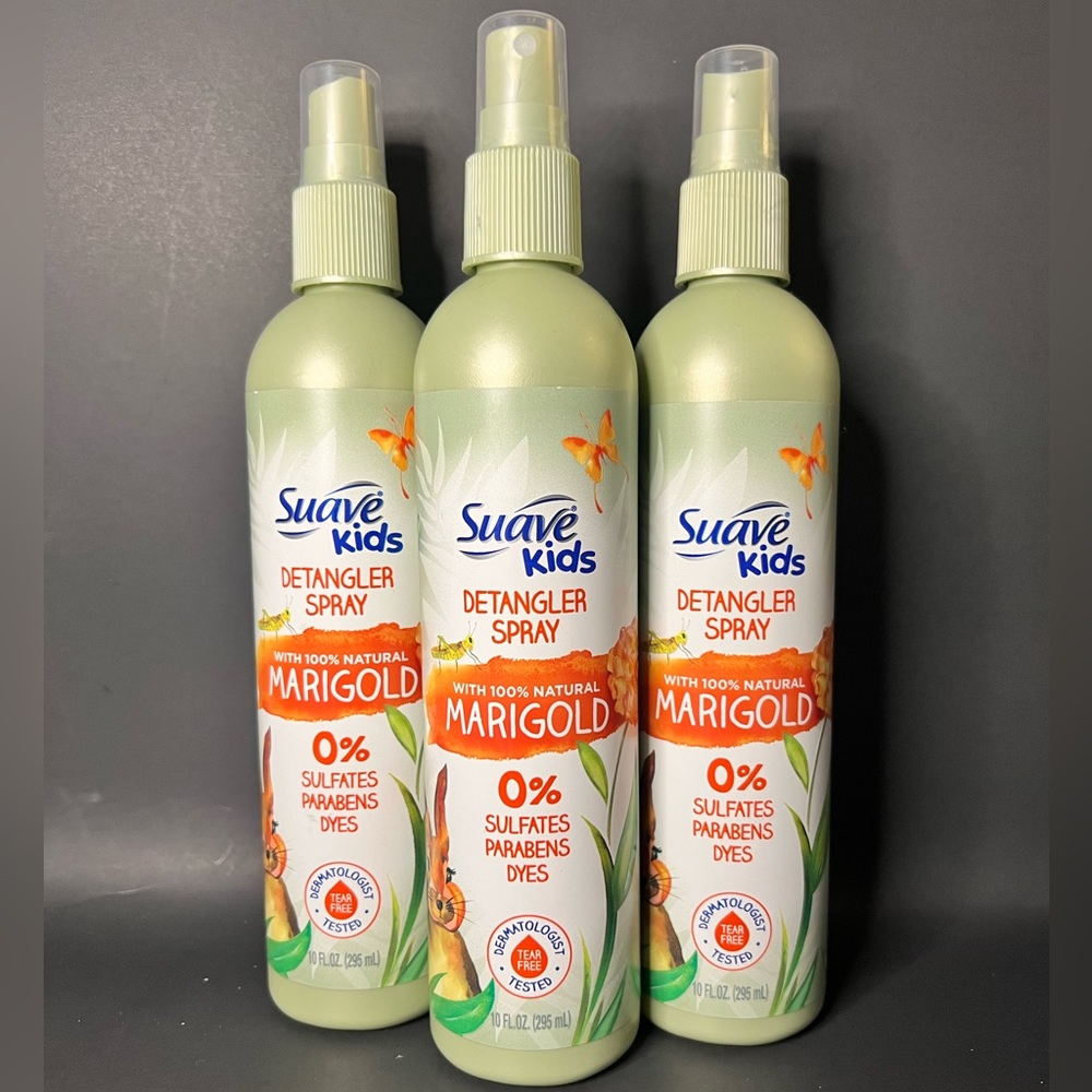 Suave Kids Detangler Spray Natural Marigold 10 fl oz 0% Sulfates Parabens Dyes(3